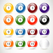 Vektor: Vector Illustration of Billiard Balls Vector Illustration of Billiard Balls