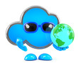 Illustration: Cloud studies the World Cloud studies the World