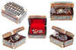 small treasure wooden chest with jewel