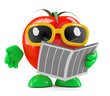 Tomato reads a newspaper