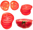 sliced red tomato