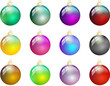 Weihnachtskugeln Glas Bunt