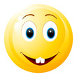 Vector: smiley - lächelnd mit 2 Zähnen smiley - lächelnd mit 2 Zähnen