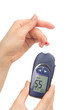 measuring glucose level blood test using glucometer