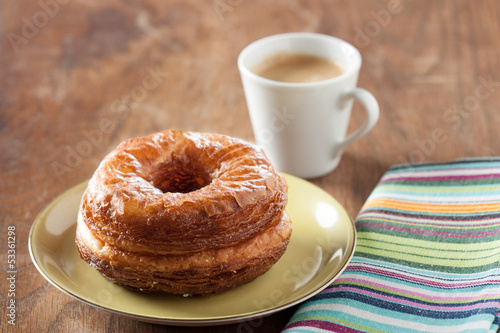 Photo: Croissant and doughnut mixture on a dish Croissant and doughnut mixture on a dish