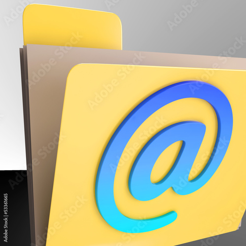 Illustration: Email Folder Shows Online Mailing Inbox File Email Folder Shows Online Mailing Inbox File