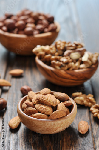 Photo: Almonds, walnuts and hazelnuts Almonds, walnuts and hazelnuts