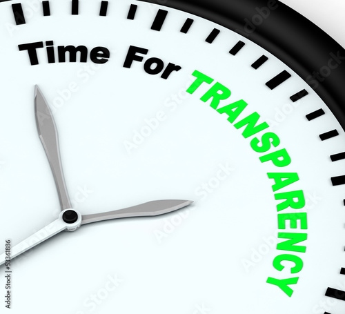 Illustration: Time For Transparency Message Shows Ethics And Fairness Time For Transparency Message Shows Ethics And Fairness
