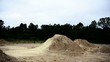 BMX biker jumping dirt jumps