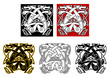 Tribal wolves in celtic style