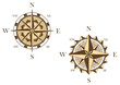Vektor: Two vintage compasses Two vintage compasses