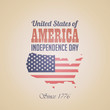 Vector: USA Independence day Vintage Retro design template USA Independence day Vintage Retro design template