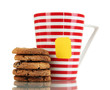 Photo: Cups on white background Cups on white background