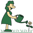 Flower Watering Woman