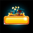 Vector: Golden movie theater sign billboard eps 10 Golden movie theater sign billboard eps 10