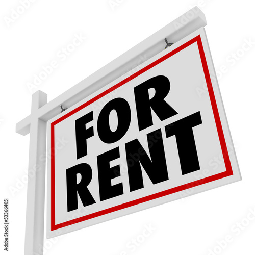 Illustration: For Rent Real Estate Home Rental House Sign For Rent Real Estate Home Rental House Sign