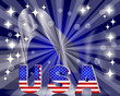Vector: 3d USA for the U.S. national holidays 3d USA for the U.S. national holidays