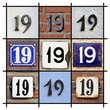 Collage of House Numbers Nineteen