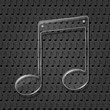 Glass Music Note Sign