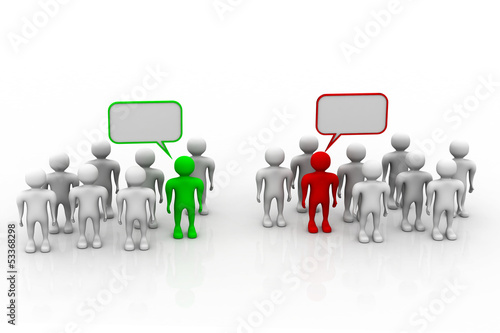 Illustration: Social networking people with speech bubbles. Social networking people with speech bubbles.