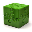 Green puzzle cube
