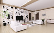 Illustration: Modern living room interior 3d Modern living room interior 3d