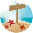 Guidepost At The Sea Beach 04