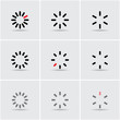 set of progress indicators
