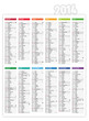 Calendrier 2014