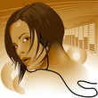 Vektor: Disc Jockey Girl Disc Jockey Girl