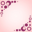 Pink greeting card with circles