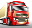 Truck mit Auflieger