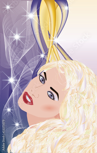 Vector: Sexy beautiful girl with long hair, vector illustration Sexy beautiful girl with long hair, vector illustration
