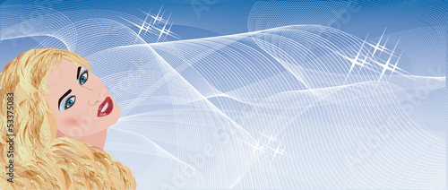 Vector: Sexy beautiful girl banner, vector illustration Sexy beautiful girl banner, vector illustration