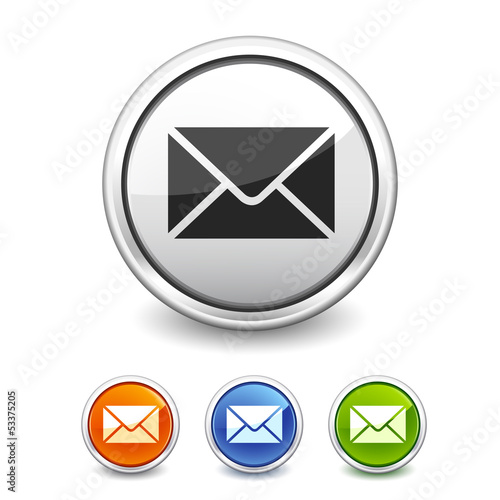 Vector: mail button in four colors mail button in four colors
