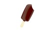 Video: Chocolate ice cream rotates on white background Chocolate ice cream rotates on white background