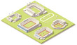 Vector: Isometric stadium buildings set Isometric stadium buildings set
