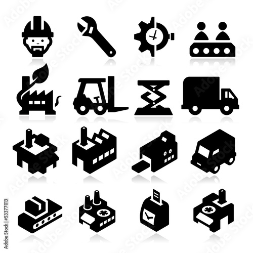 Vector: Factory Icons Factory Icons