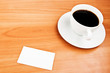 coffee and business card