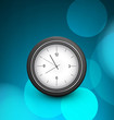 Clock single blue colorful circle background Vector