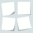 4 White Stick Notes Grey