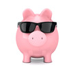 Illustration: Sparschwein mit Sonnenbrille - Urlaubsgeld Sparschwein mit Sonnenbrille - Urlaubsgeld