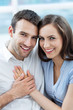 Young couple hugging