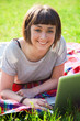 Young woman with a laptop