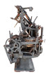 Old printing press. Clipping path included