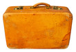 Old suitcase. Clipping path included.