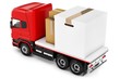 3d truck with packages delivery