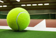 tennis ball on a tennis court