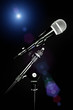 spotlight and microphone