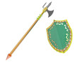 A pike and shield